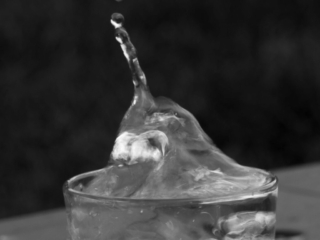 &Eacute;claboussure, verre, eau