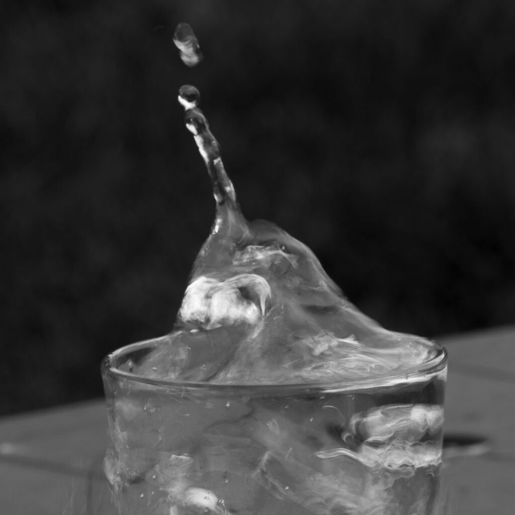 &Eacute;claboussure, verre, eau