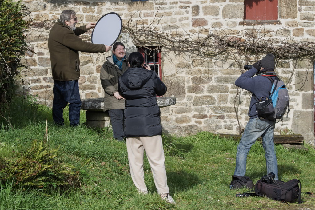 Portrait avec diffuseur, la lumière étant un peu vive.