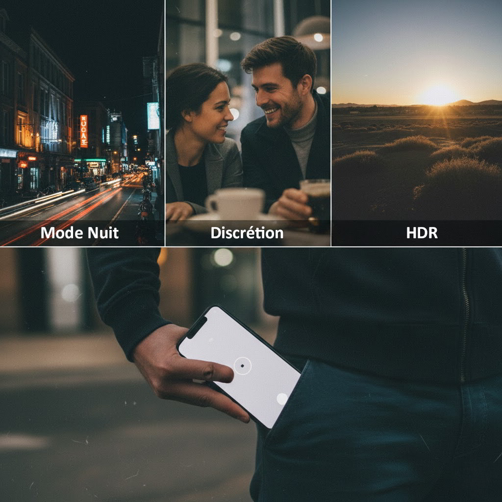 Mode nuit, discrétion, HDR